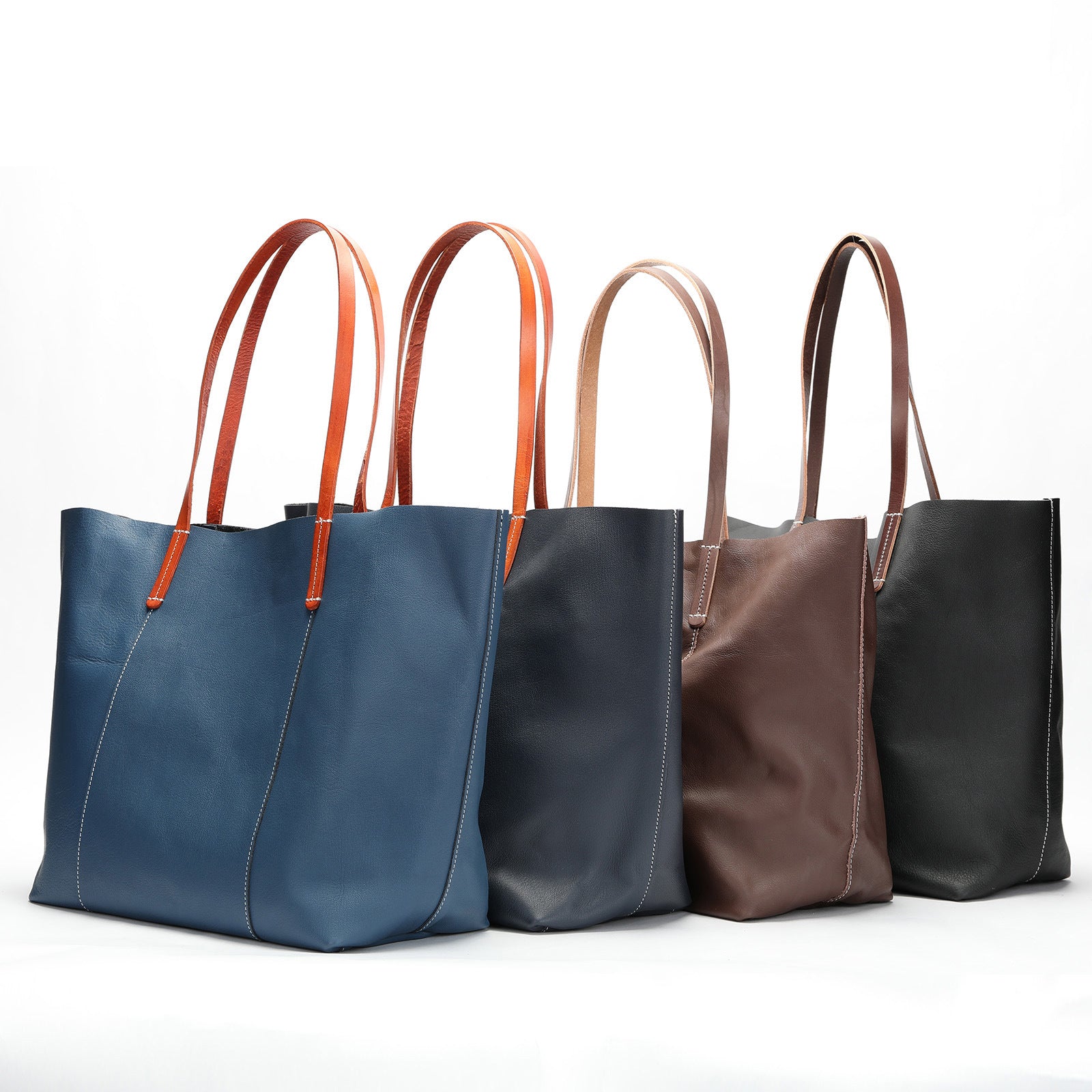 OC456M85 Genuine Leather Women&#039;s Bag Grain Cow Leather Medium Tote Empreinte Soft Embossed M-Pattern Business Storage Shoulder Bag