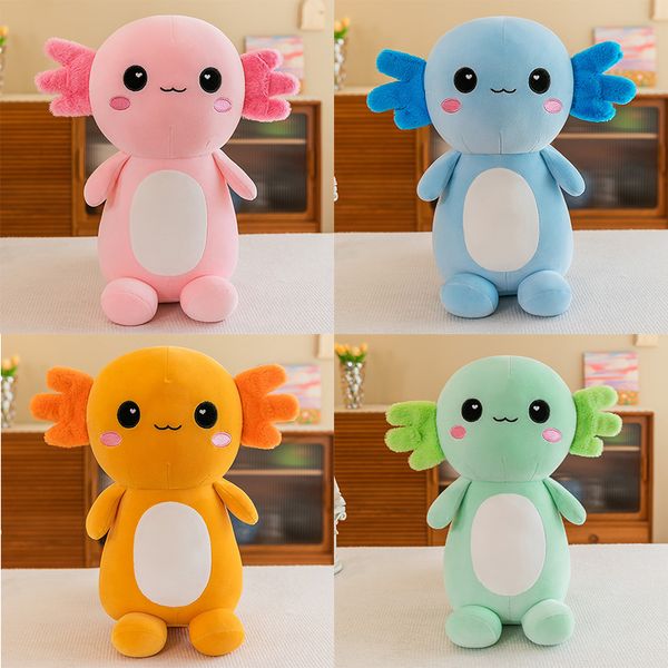 Manufacturers wholesale 4-color 30cm Axolotl lovely hexagonal dinosaur plush toys cartoon games surrounding animals children&#039;s birthday