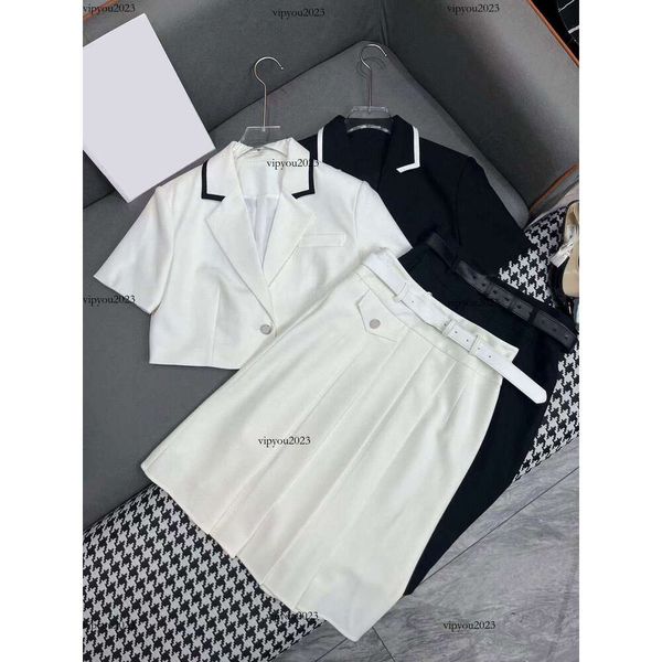 DD 24SS Designer Dress Feminino Cloth Clothing Summer Summer Summer Fashion Bordery Logo Ladies Ladies de mangas curtas Casaco de mancha de