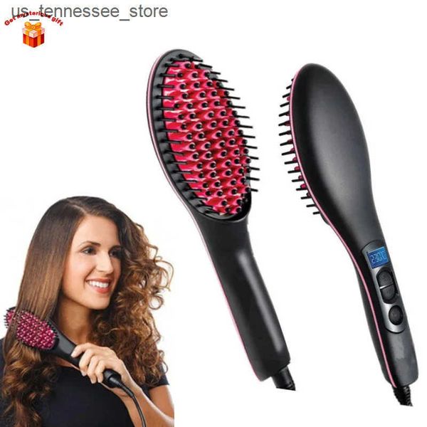 Hair Curlers Straighteners Electric Hair Straightening Brush Hot Comb Adjustable Temperature Hair Straightener Professional Womens Hair Heat