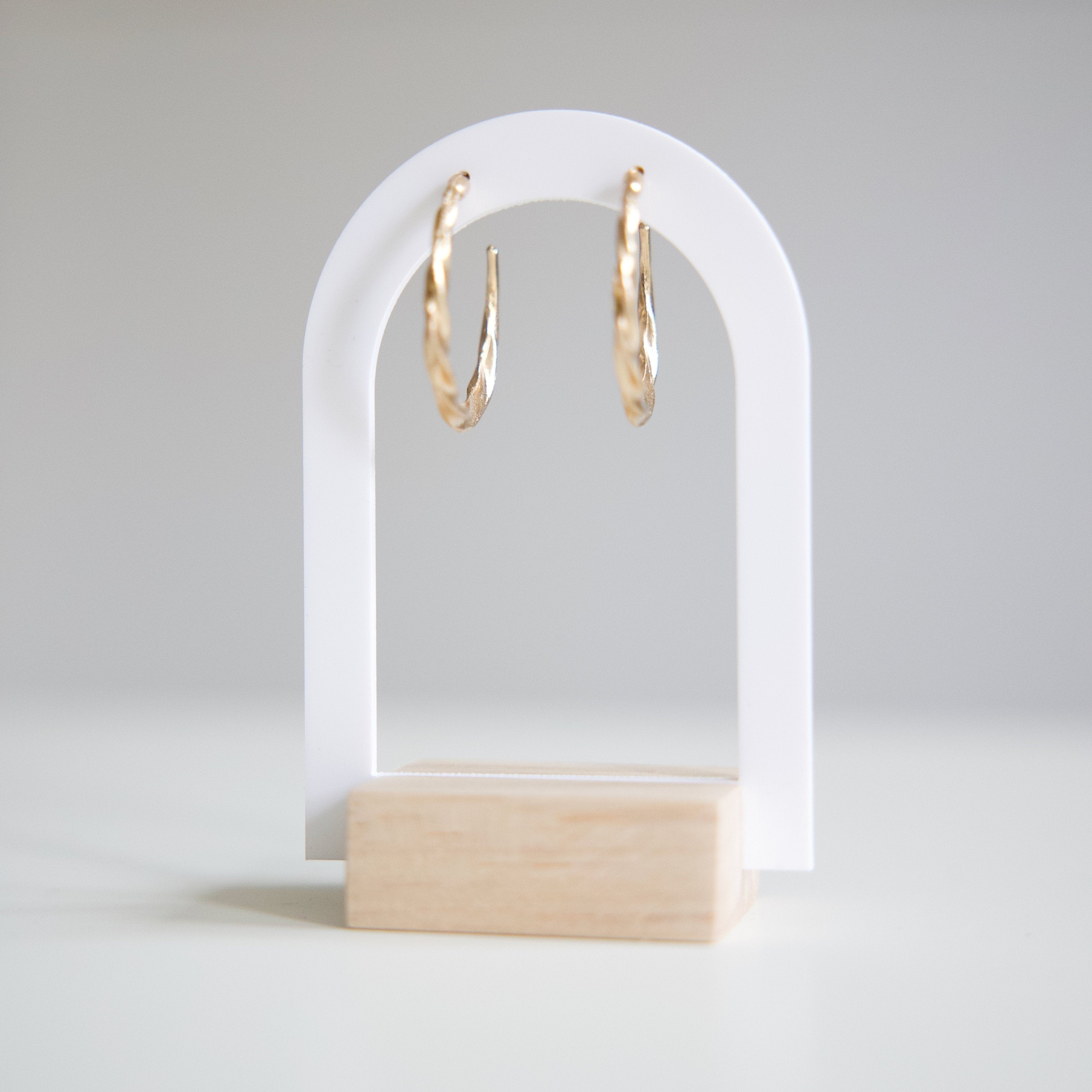 TEMU 1pc Minimalist Earring Stand, Earring Holder And Jewelry Organizer, Desk Display Stand For Earrings, Tabletop Jewelry Display Stand