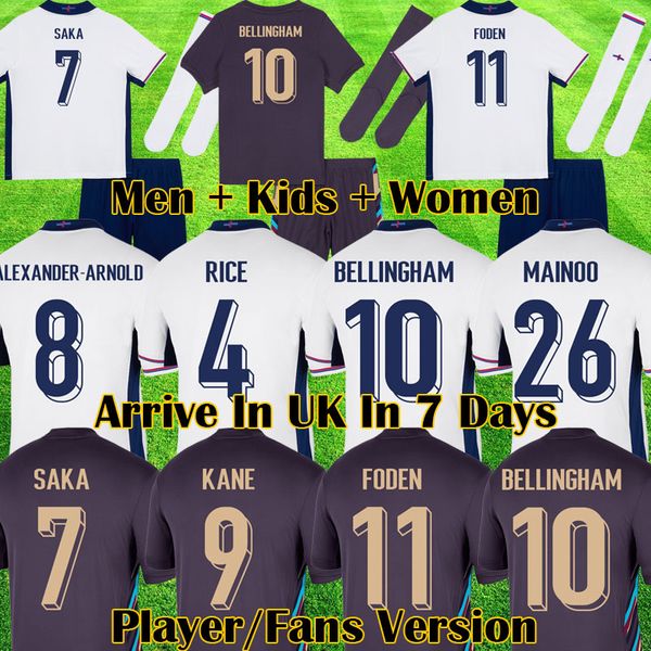 3XL 4XL 2024 ENGLAND Football shirt SAKA FODEN kit BELLINGHAM PALMER 24 25 KANE National ENGLANDS Soccer Jerseys Women shirts White RICE Men