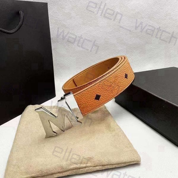 10A Mcmm Belt Designer Belt For Woman Designer Belt Man Mcmbelt Belt High Quality Luxury Belt Womens Mcmbelt Man Letter Double Big Gold Silv