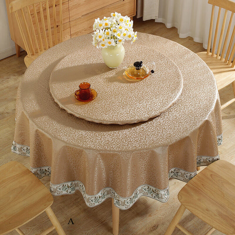 Restaurant Hotel Round Table Mat Household Premium Cloth Leave-in Turntable Oil-proof and Waterproof CW3