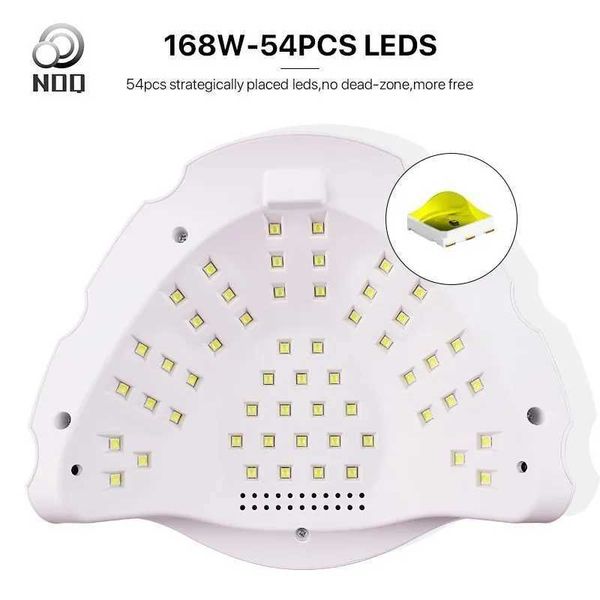 New Arrival 168W Powerf professional lamp 54PCS LED nail dryer UVLED lamp UV LED nail lamp gel polishing nail dryer Z241123