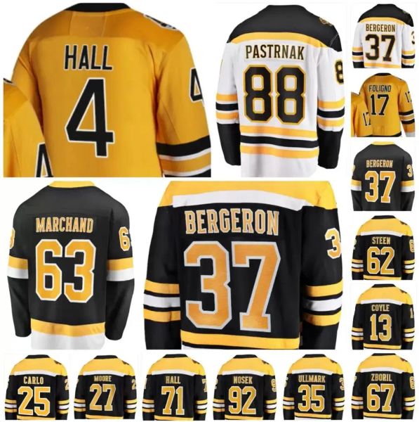 Hockey Jersey Boston David Pastrnak Brad Marchand James van Riemsdyk Charlie Coyle Matthew Poitras Trent Frederic Morgan Geekie Charlie McAv