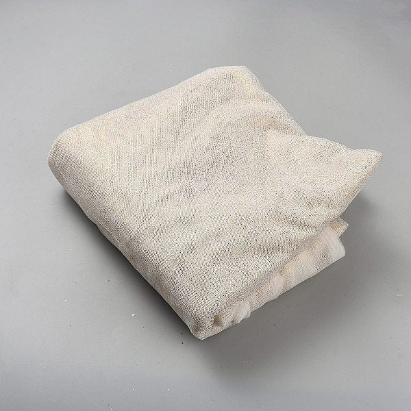 Tessuto a rete in poliestere glitterato