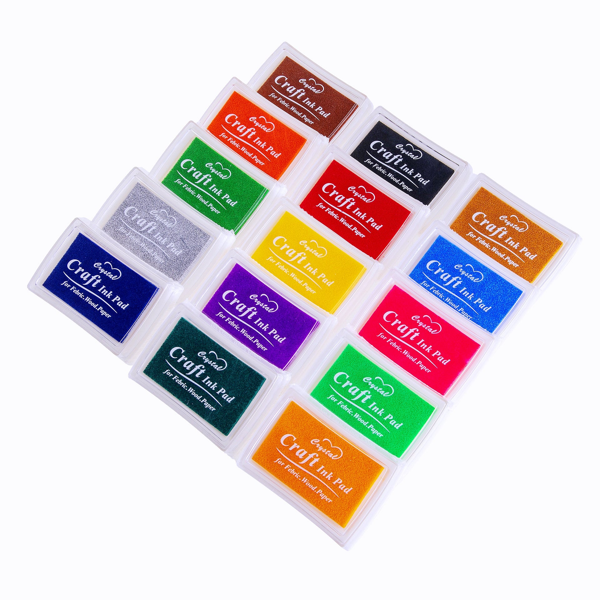 15 Colors Inkpad Handmade DIY Craft Oil Based Ink Pad Rubber Stamps Fabric Wood Paper Scrapbooking pad Finger Paint Wedding