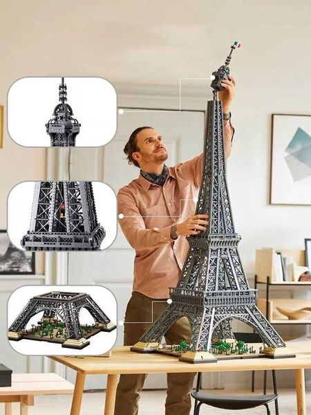 Blocks Creatoring Expert 10307 Eiffel Tower Paris Architecture Tallest Model Building Set Blocks Bricks Toys For Adults Children 75313