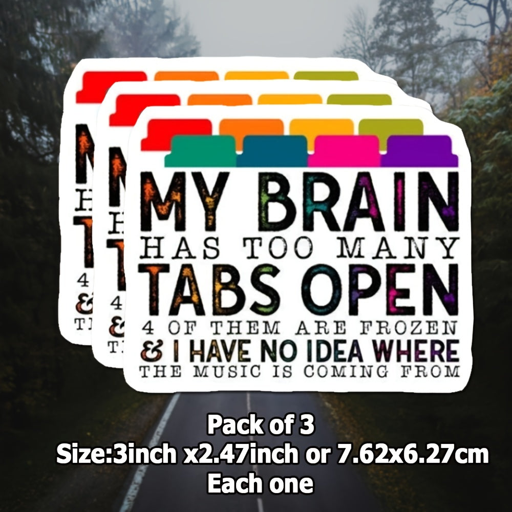 TEMU 3pcs Vinyl Decal Stickers, " Has Open" Quote, Humorous Office & Laptop Accessory, Bottle Adhesive Labels, Funny Gift For Moms, Cute Stickers