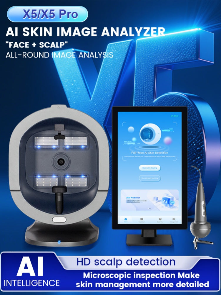 Professional 3D Digital Skin Analyze Facial X5 Pro Camera Scanner UV Skin And Hair Analysis Facial Scanner Measuring Machine