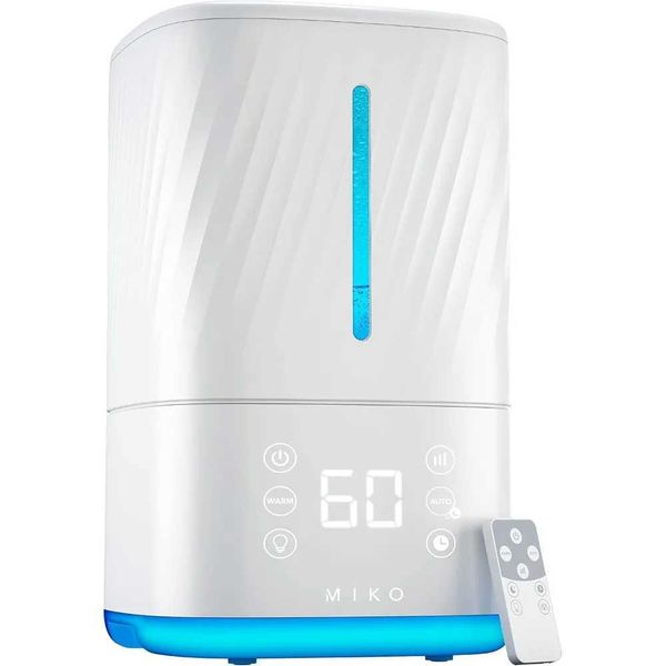 Humidifier with cold and warm mist suitable for ultrasonic humidifiers in large rooms and bedrooms - water filter automatic mode Y240926