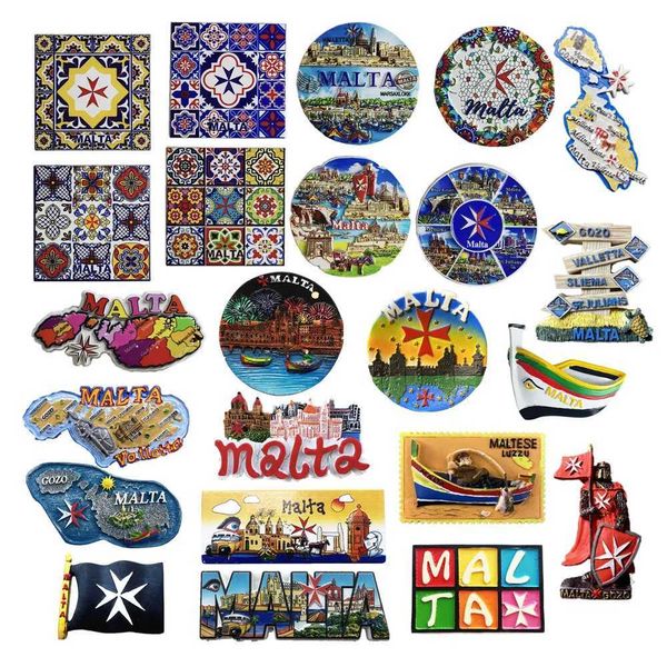 Fridge Magnets Europe Malta 3D Fridge Magnets Tourism Souvenir Refrigerator Magnets Sticker Collection Handicraft Decoration ArticlesL464