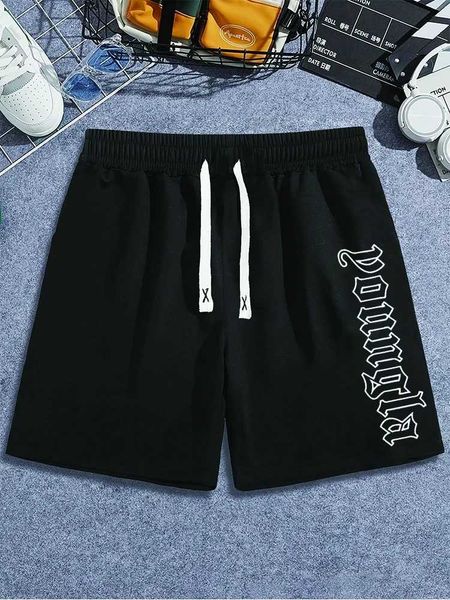 Shorts masculinos 2025 Summer masculino novo shorts impressos shorts de ginástica executando shorts de algodão masculino marca fitness short
