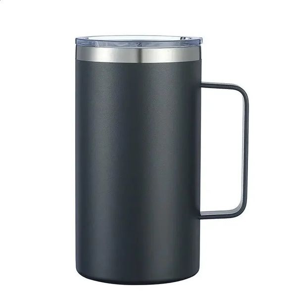 24 ounce stainless steel insulated cup vacuum cup cup coffee cup beer cup with handle double wall office vacuum 240816