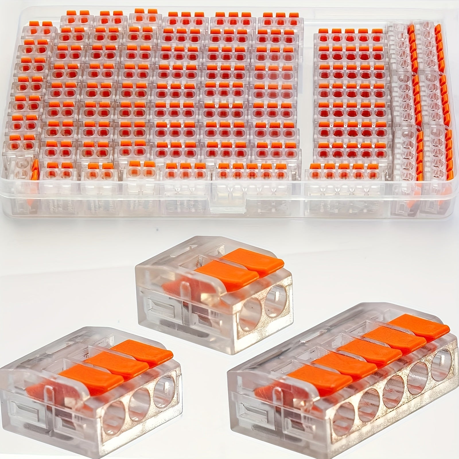TEMU A Box Of 75 Electrical Quick Connectors, Including Lever Wire Diy Connections (28-12 Awg), Push-in Terminal Connectors With 2-3-4 Ports,