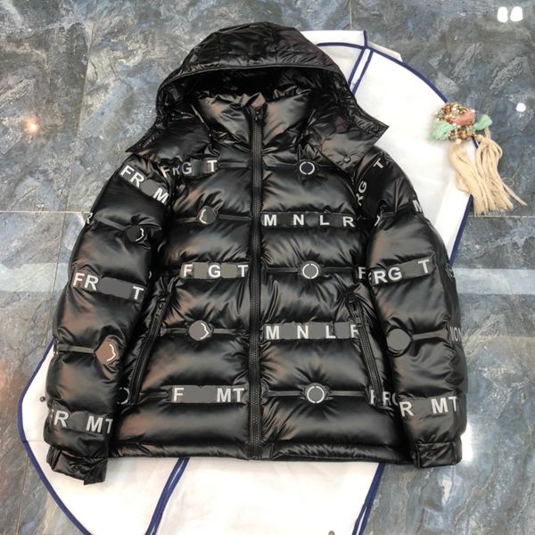 2023 designer mens down jackets embroidered badge womens hooded outerwear parkas winter warm puffer jacket mens clothing S-XXL