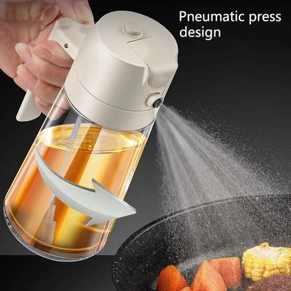 Large capacity oil pan kitchen spray two in one soy sauce and vinegar seasonal pressing bottle automatically opens and closes Y241202
