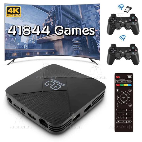Game machine 4K Video Game Console 41844 Games 40 Emulator High Performance Emuelec Retro Game Machine High Quality HD Android Smart TV Box