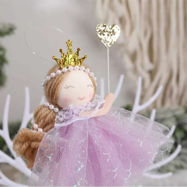 2023 Christmas Angel Dolls Plush Girl Christmas Tree Decorations for Home Navidad Ornaments Xmas Pandent New Year Gifts for Kids Y240808