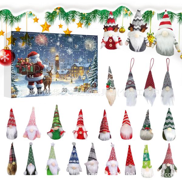 Advent 2024 2025 Gnome Dolls 24 Days Xmas Christmas Countdown Calendar for Kids Gift