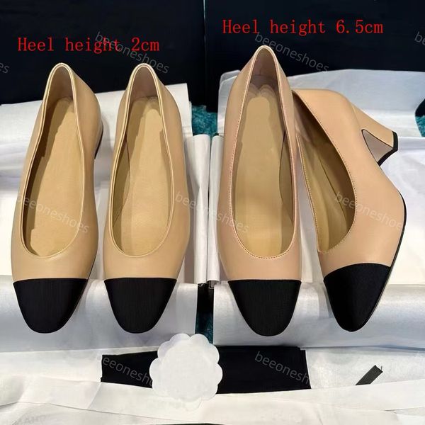 designer heels women flats Luxury Chain high heels Classic Pumps Daily Versatile Dress Shoes Top Quality Genuine Leather Soles EU35-41