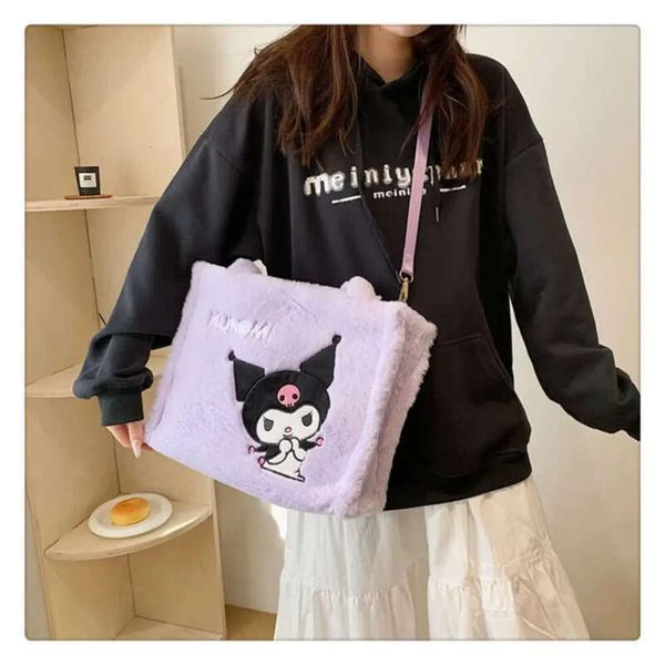 Wholesale Plush Toy Cinnamoroll Kawaii Crossbody Bag Kuromi Shoulder Bags High-Capacity Handbag For Girls S s