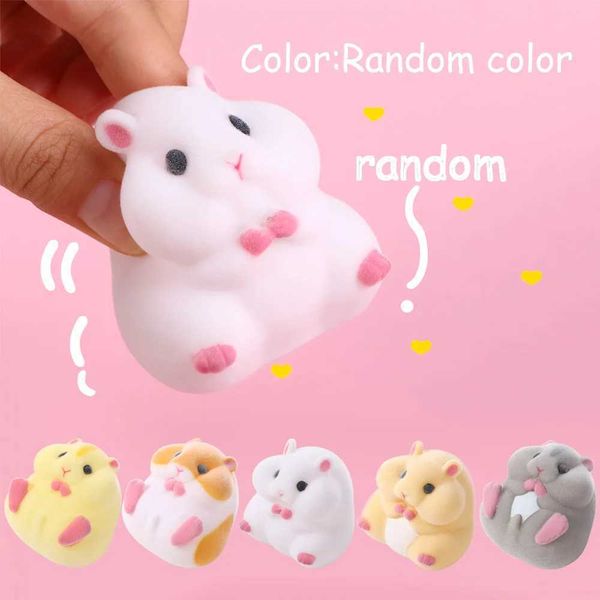 Original Genuine Capsule Toys Cute Kawaii Fatty Milky Soft Hamster Flocking Plush Dolls Squeeze Stress Relief Gashapon Toys Y240827