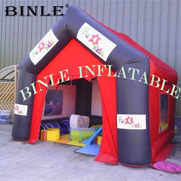 2019 new arrival house shaped inflatable square tent with windows inflatable canopy inflatable pavilion for kids play