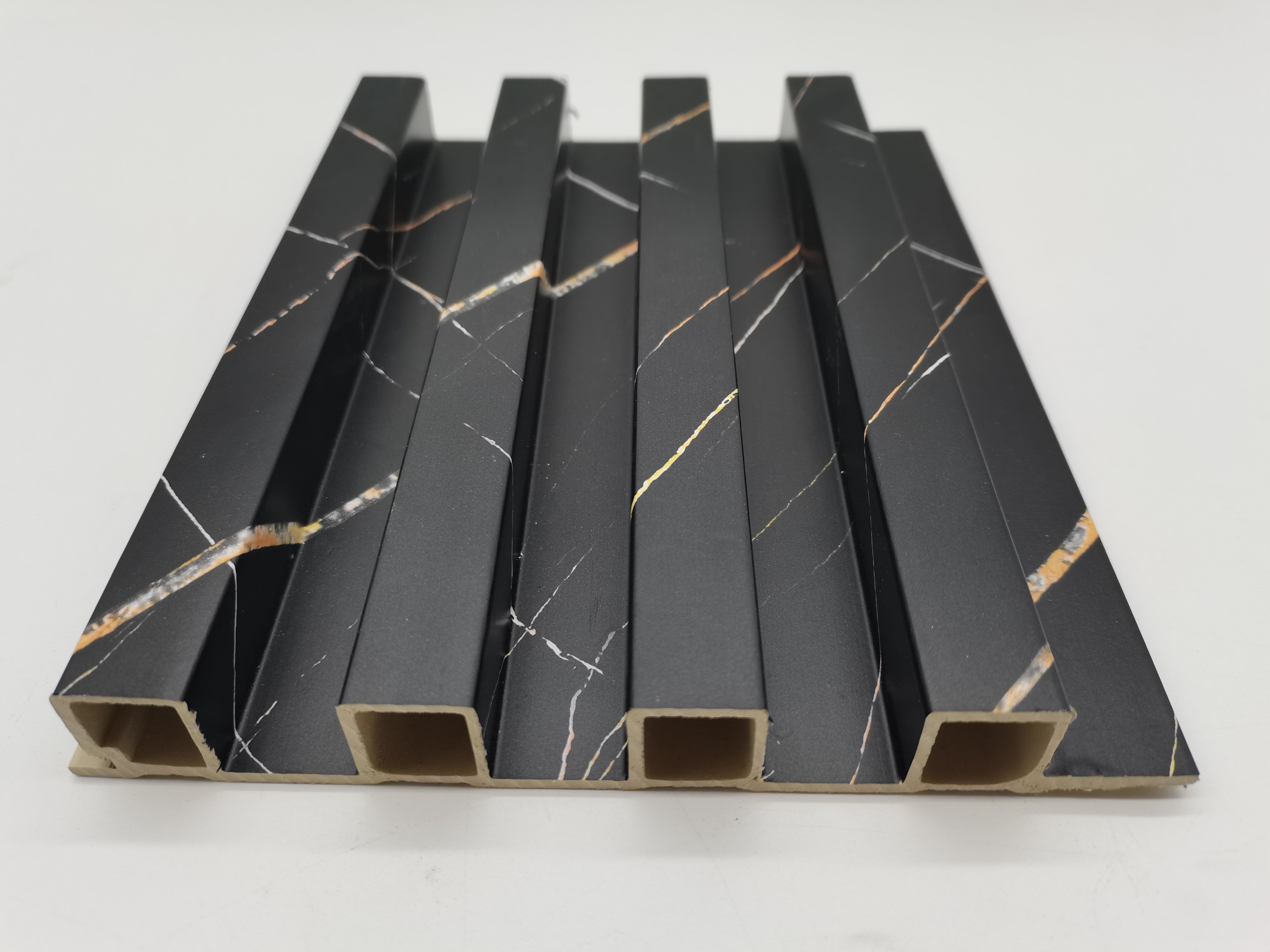 WPC grating board new material fireproof wall board imitation wood grain wood-plastic grating wall board home decoration