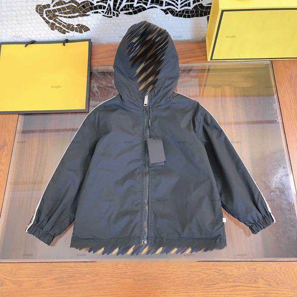 Brand kids jacket designer Letter satisfaction toddler coat Size 100-150 Double sided use child clothes baby Outerwear