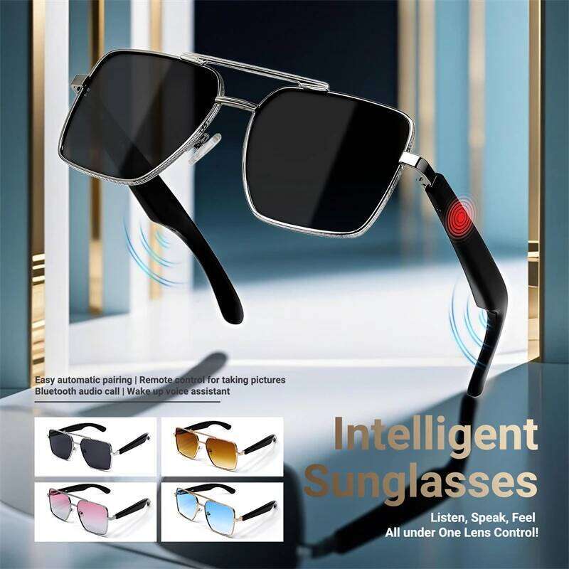 LIGE 2025 New Glasses Music Eyewear Call Headphones UV Protective Lens Bluetooth Connected Outdoor Sports Smart Sunglasses camera glasses