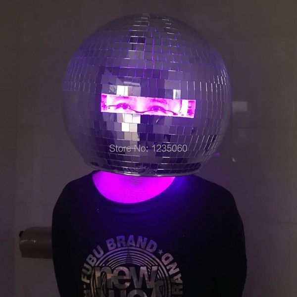 Disco Mirror Ball Helmet Mask Mirror Costume For DJ Nightclub Musical Festival Dance Rave Party Mirror Man Show Mirror Girls