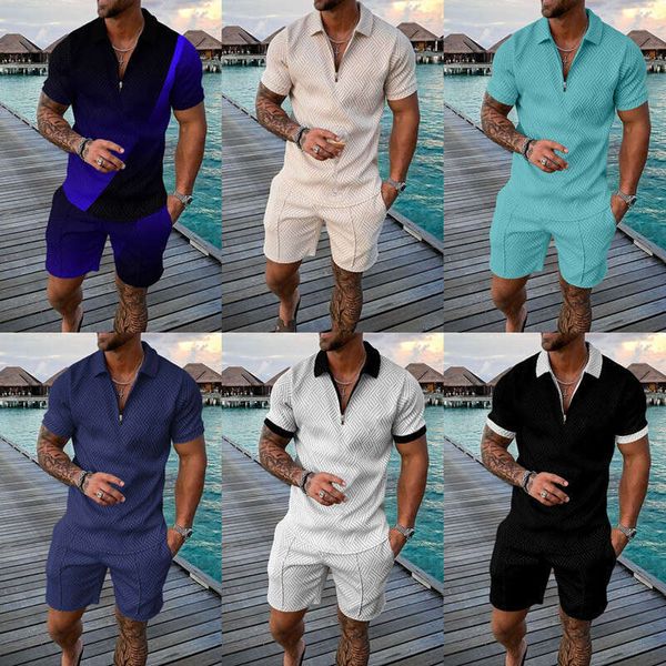 Sumor curto de verão Sports de duas peças e seco de homens casuais