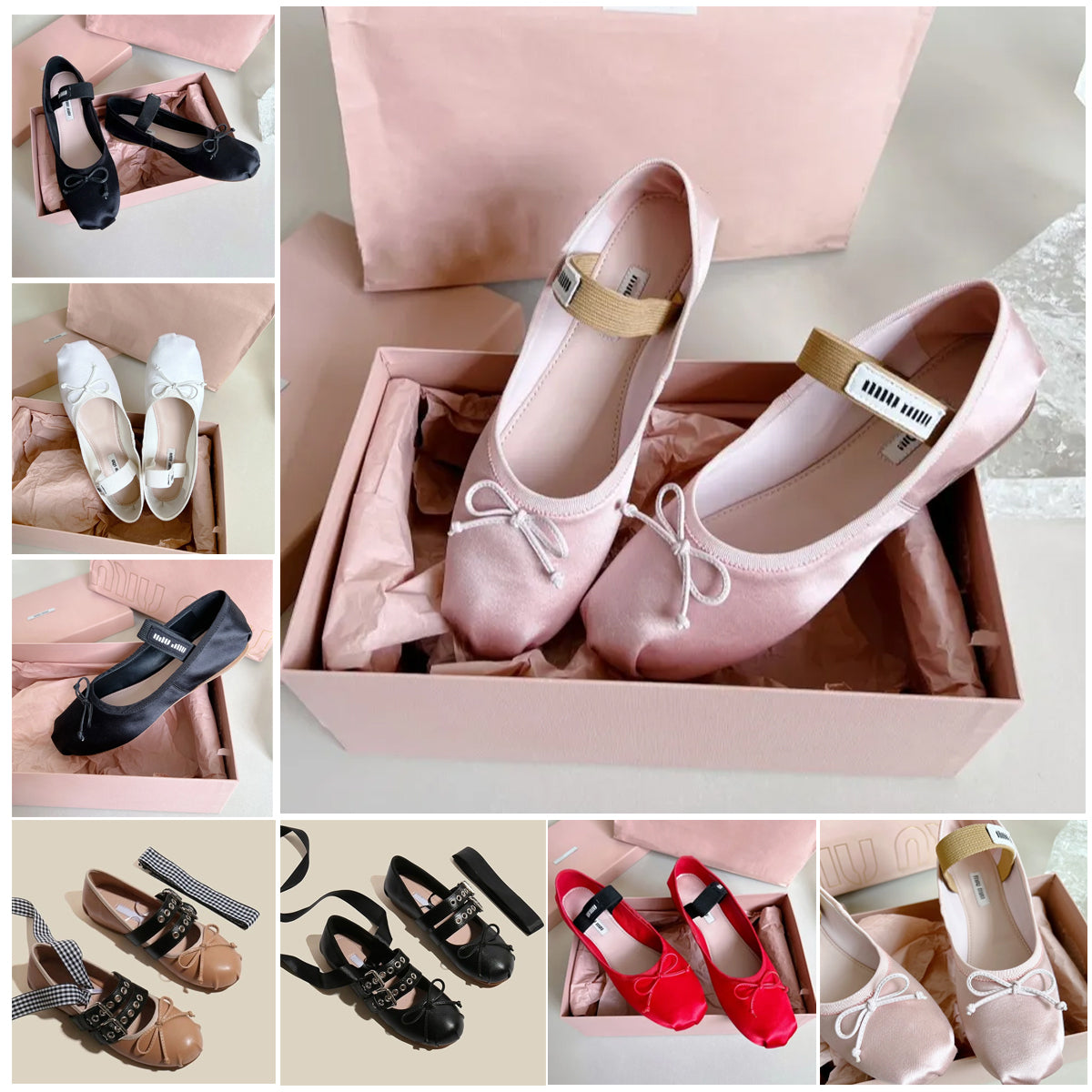 Ballet flat Paris Designer Professional Dance Shoes Satin ballerinas Bowknot Round toe Shallow Mouth Single Shoe Mary Jane comfortable flat sandals