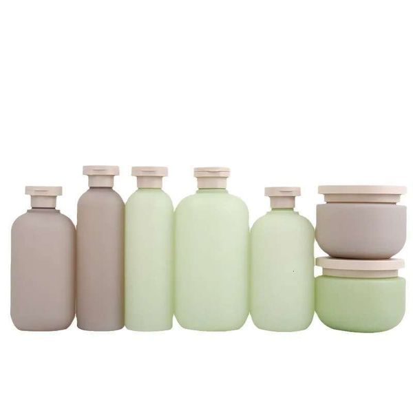 1Pcs Green Refillable Bottle Filp Lid Empty Plastic Hand Sanitizer Shampoo Lotion Bottles Cosmetic Cream Jars Travel Essentials