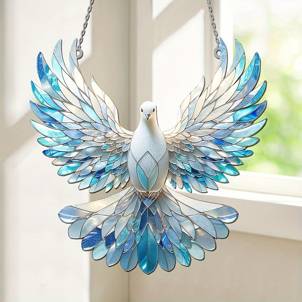 TEMU [2d Flat] Peace Sun - 2d Flat Acrylic Artistic Charm Wall Decor, Multifunctional Vivid Animal-themed Art For Windows And Walls, Outdoor Yard