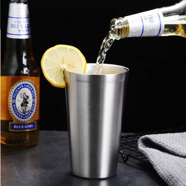 180ml-300ml-500ml Stainless Steel Stand Beer Mug Drinkware Reusable Double Layer Espresso Cups Personalized Gifts for DadM240803