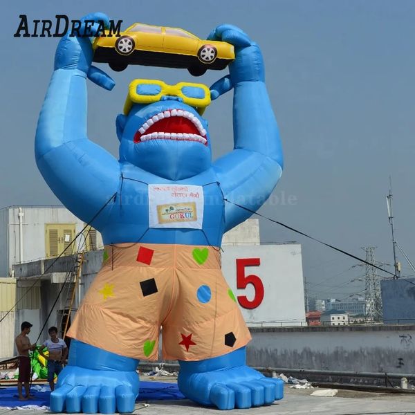 Wholesale High Quality Outdoor Promotion Car wash Inflatable Gorillas kingkong balloon 4-6-8m height For Advertising 00365