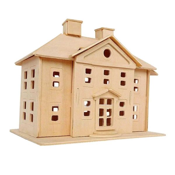 3D Wooden Puzzle Ornament House Diy Model Building Set for Adults Kids CL240817
