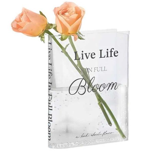 Home&gt;Products&gt;Flower Art&gt;Modern Decorative Literature&gt;Inspired Acrylic Flower Book Vase X240913