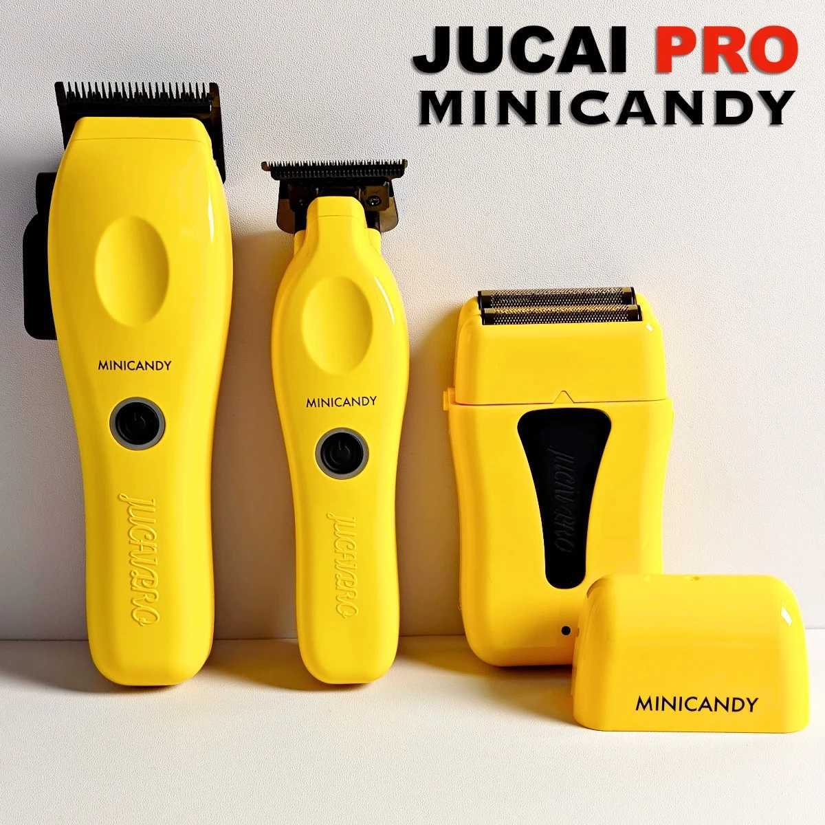 JUCAI PRO MINICANDY Professional Electric Hair Clipper Hair Trimmer Electric Shaver DLC Fade Barber Set R250517