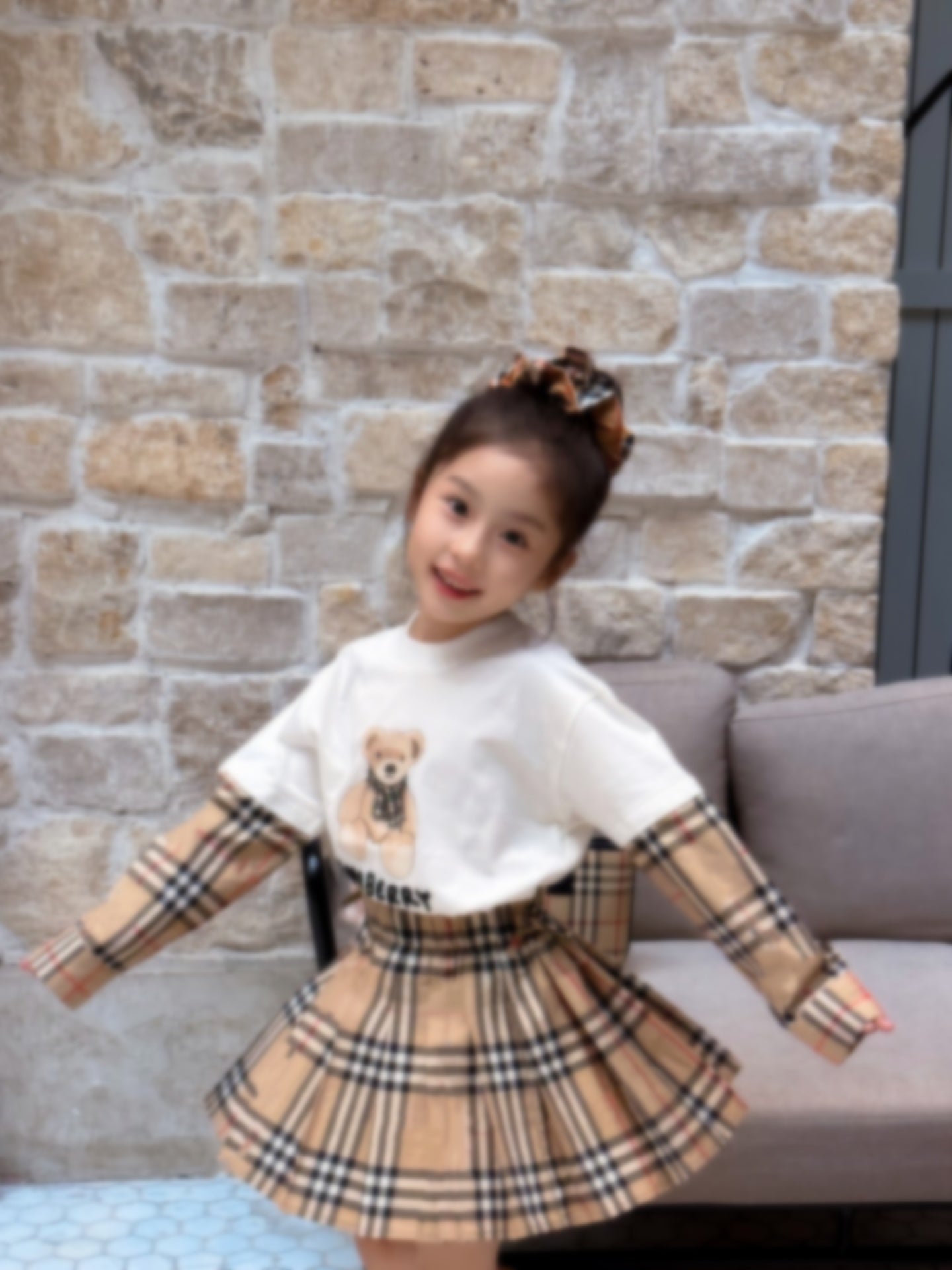 tracksuit girl&#039;s dress sets kids designer clothes girls tracksuit girl&#039;s Pleated skirt clothe luxury letter Student Holiday Children&#039;