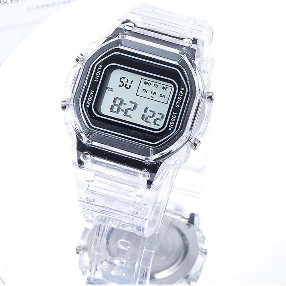 Fashio Sports Electronic Men Women Square Digital Watches Junior School Students Wristwatch Waterproof Rubber Clock gift