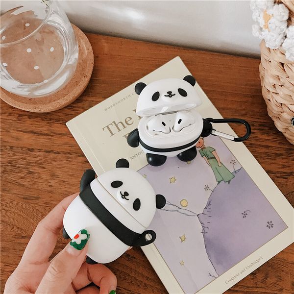 ddmygifts Cute Little Panda 1 Wireless Earphone 2 Silicone Soft Protective Storage Case Suitable A
