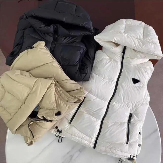 Womens down vest jackets Winter designer brand sleeveless lady vest luxury embroidery badge Outerwear Coats size S-L