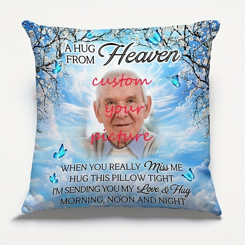 TEMU (customized) Single-sided Printing Super Soft Short Plush Throw Pillow Loss 18x18 Inch Personalized Memorial Sympathy Pillow Gifts For Of Mom