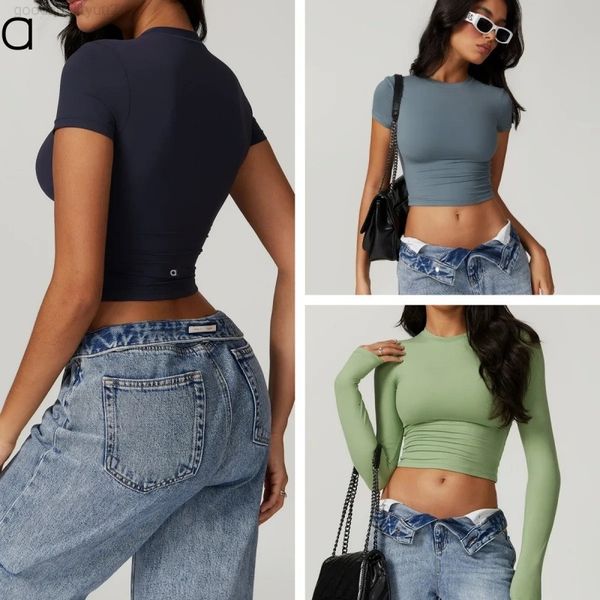 Roupas de ioga secar rápido fitness de manga longa camisetas pilates esportes running tops feminino