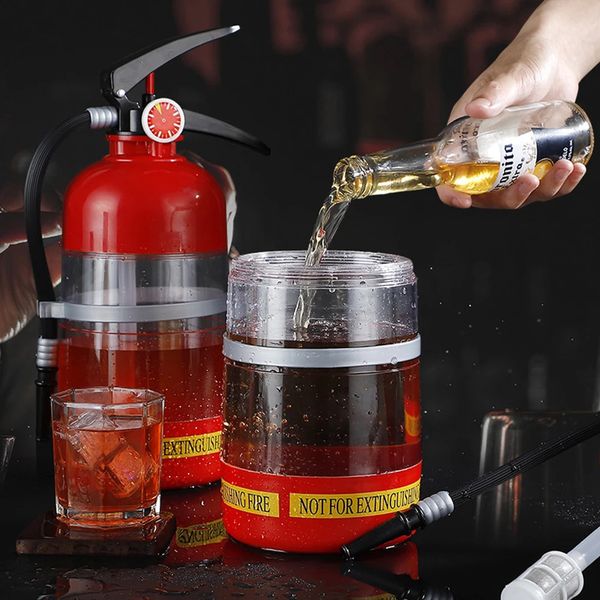1.5L Beer Wine Drink Dispenser Creative Fire Extinguisher Shape Liquor Dispenser Wine Spirits Beer Beverage Liquor Bar Accessory 240729