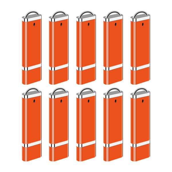 Free Shipping Bulk 10PCS 16GB Lighter Model USB 2.0 Flash Drives Rectangle Pen Drives for PC Laptop USB Memory Stick Thumb Storage Colorful